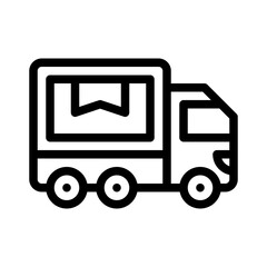 delivery truck line icon