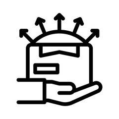 distribution network line icon