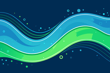 Create a vector graphic of a wavy, liquid-style border in bold blue, incorporating a prominent 'A' monogram within the design.  The style should be modern and abstract.