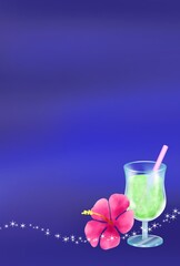 メロンソーダとハイビスカス　E-1