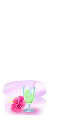 メロンソーダとハイビスカス　H-2