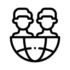 world leaders line icon
