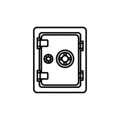 Minimalist Safe Icon Illustration for Financial Security and Data Protection Concepts
