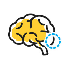 Vector multi color icon for Cerebrum