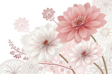 Fototapeta premium pink flowers background