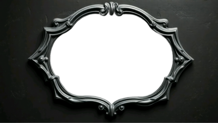 Elegant Ornate Silver Frame Mockup Perfect for Design Presentations