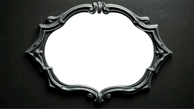 Elegant Ornate Silver Frame Mockup Perfect for Design Presentations