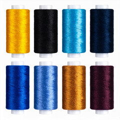 colorful spools of thread