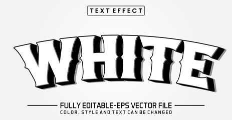 White font Text effect editable