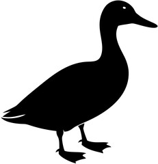 Black duck symbol in vector format, isolated on white