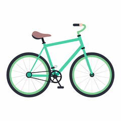 Fototapeta premium Mint Green Bicycle Illustration