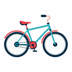 Fototapeta premium Colorful Flat Illustration of a Bicycle