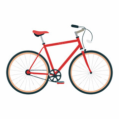 Red Bicycle Illustration