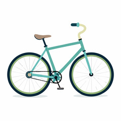 Cute Teal Bicycle Illustration