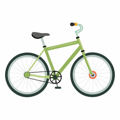 Obraz premium Cute Light Green Bicycle Illustration