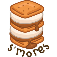 a vector of delicious smores 