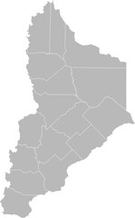 Neuquen, Argentina – administrative vector map with department boundaries (Web Mercator projection, PPT-compatible & fully editable)