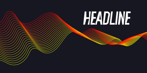 A background with wavy lines that create a background with wavy lines that create an abstract pattern. A template for placing text and information. Illustration for presentation and business.