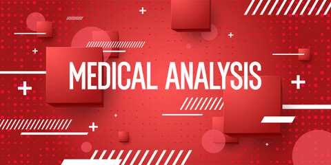 Poster for medical clinics. An illustration on the topic of medical analysis. Health and treatment. A template for posting information. Abstract background for healthcare and blood donation.