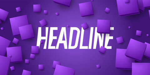Background for a presentation with three-dimensional cubic elements. Repeating cubic elements create a pattern on the background in space. A template for the design and placement of information.