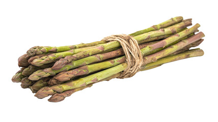 Bunch of green asparagus Transparent background, PNG file