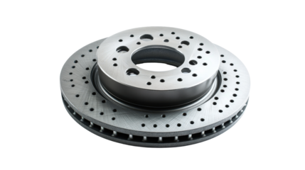 Car brake disc and caliper Transparent background, PNG file, detailed view