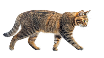 Bengal cat walking Transparent background, PNG file