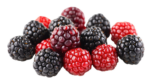 Bignay berries with red-black gradient skin, sour native fruit, Transparent background, PNG file