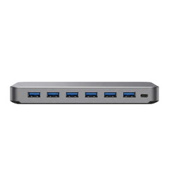 USB hub with multiple ports, isolated on transparent background