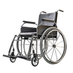 Fototapeta premium Chrome Wheelchair Medical Equipment Disability Mobility Healthcare on transparent background