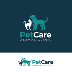 Pet Care Doctor clinic logo set of et animals vector clean bright logo