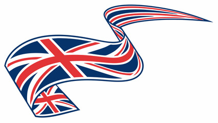 Waving Union Jack Flag Banner, British Flag Design