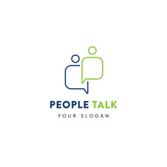 People connect networking communication, people talk consulting partnership, teamwork logo vector clean silhouette icons