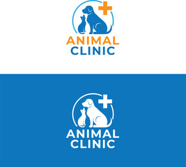 Pet Care Doctor clinic logo set of et animals vector clean bright logo