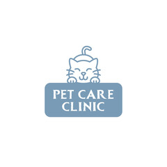 Pet Care Doctor clinic logo set of et animals vector clean bright logo