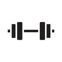 Barbell and dumbbell icons. Silhouette of a barbell and dumbbells. Vector icon of a barbell.