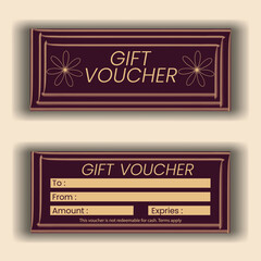 Gift Voucher Template. Gift Voucher Vector illustration. Design for invitation, certificate, gift coupon, ticket, voucher, diploma etc.
