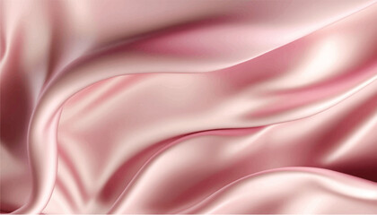 Fototapeta premium Soft elegant pink silk fabric background. Textile texture. Vector illustration 