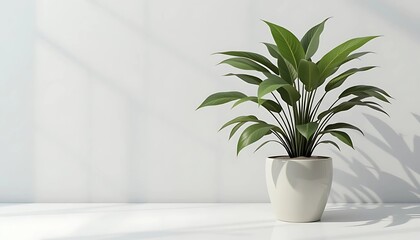 Contemporary Potted Plant - Natural Light and Shadows