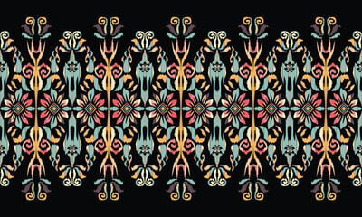 Ethnic handmade ornament, seamless pattern
