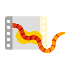 Naklejka premium Biodegradable Film with Earthworm Cutout