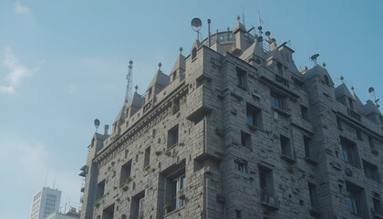 old building in barcelona spain