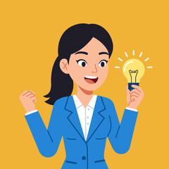 Concept vector illustration of a businesswoman.