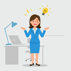 Concept vector illustration of a businesswoman.