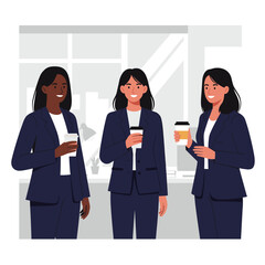 Concept vector illustration of a businesswoman.