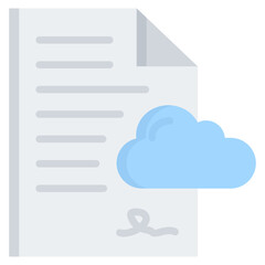 Cloud Contract Icon