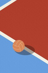 volleyball. on the playground. volleyball cover, red. ball game	
