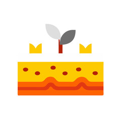 Soil Covered with Biodegradable Film Cutout illustration