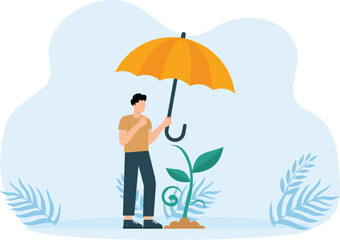 Climate change and global warming responsibility, world leader commitment to take care our planet earth concept
