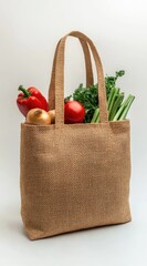 Reusable jute bag filled with fresh produce (1)